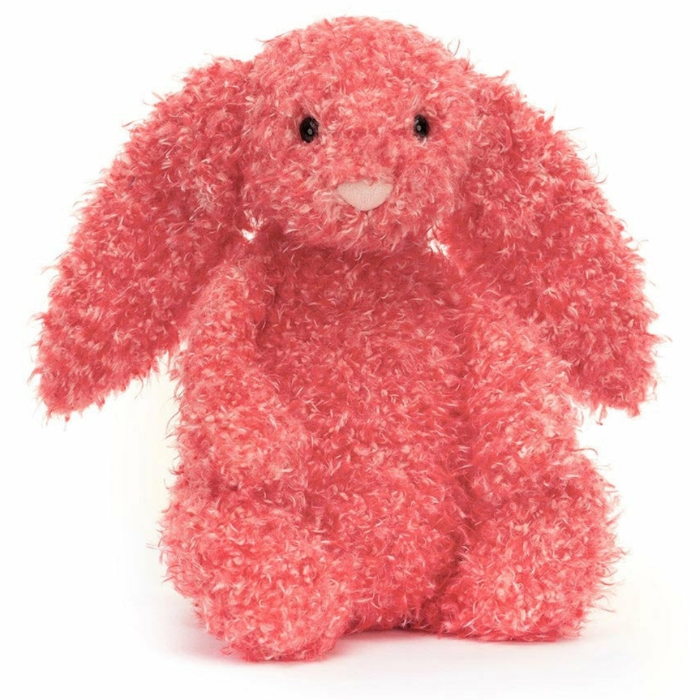 RARE Retired Bashful Holly Bunny Jellycat BAS3HL Pink Fluffy Rabbit